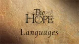 Text "The Hope Languages" on a textured tan background.